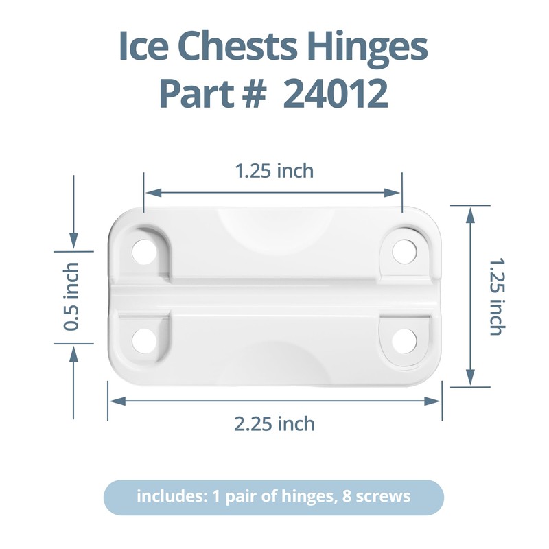 Cooler Hinges for Ice Chests,Compatible with Igloo 25-165 Qt Rectangular-Shaped
