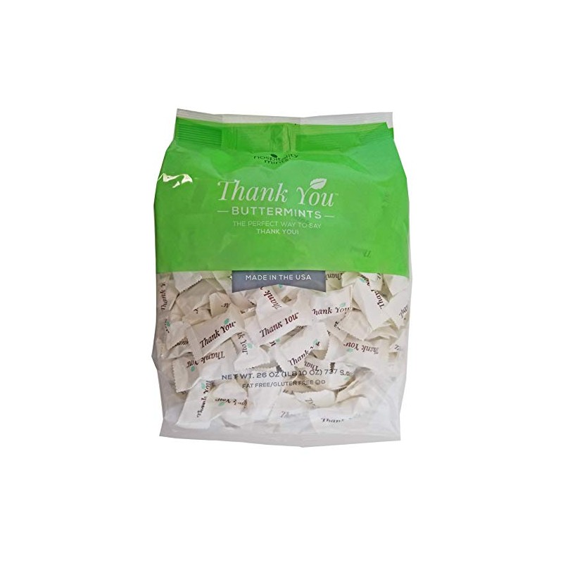 Hospitality Mints Thank You Buttermints Candies, 26 Oz Bag