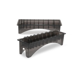 LAGAHS 2pcs Barber Hair Clipper Guards Comb Container, Guide Comb Storage Case, 10 Grid Electric Hair Clipper Limit Comb Organizer for Home