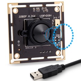 Svpro 1080P USB Camera Module Board with Micphone IMX 323 Sensor H.264 Low Light Camera Board 3.7 mm Pinhole Lens for Robot and Embedded Industrial Project, UVC USB 2.0 Webcam High Speed 30fps