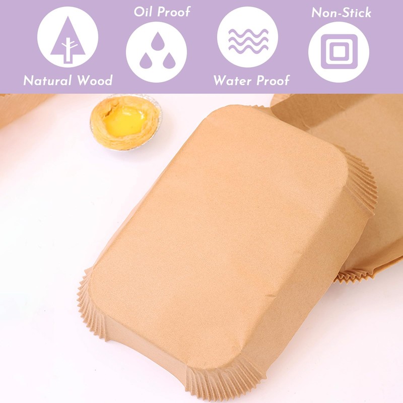 Enkis - Air Fryer Liners, 150pcs Rectangular (14 * 22CM)