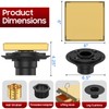 DLONE Square Shower Drain | 6 Inch Brushed Gold AISI