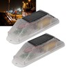 2pcs Solar Strobe Warning Light Waterproof Light Control High Bright