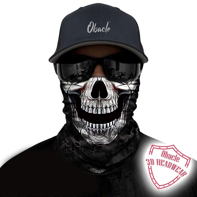 Obacle Skull Face Mask Half for Dust Wind UV Sun