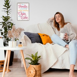 Family Chaos and Love - Home Sign with Quote as Gift and Decoration