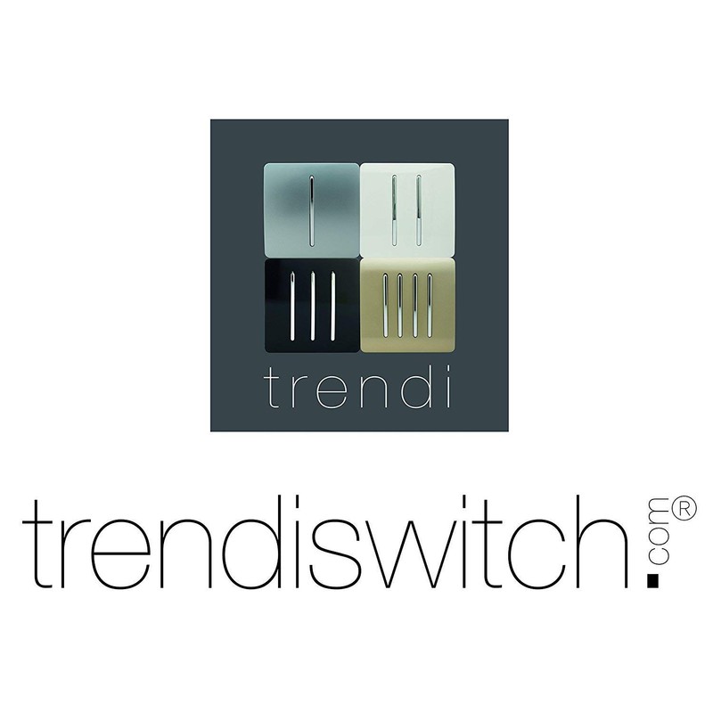 Trendi Switch Artistic Modern Glossy Screwless Double Blanking Plate (Piano