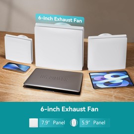 Alfcoy Exhaust Fan 6 Inch With Power Ventilation Fan With Check Valve Quiet Powerful Ventilation Fan For Kitchen/Bathroom/Corridor/Office/Laundry/Store