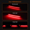 ADIIL 2PCS Smoked Lens Red LED Rear Bumper Bar Reflector