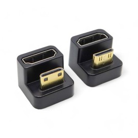 KADO 180 Mini HDMI Adapter - U Shaped Extender for Portable Monitor, Laptop, Tablet, Camera & Projector (Dual Combo Up/Down Angle)