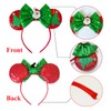 Kiddale Christmas Mouse Ears Bow Headband Sequin Hair Hoop for