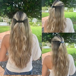 Camila Paris AD820 French Hair Barrettes Clips for Girls, Black, Rubberized Metal Clasp, Strong Hold Grip Hair Clips for Women, No Slip and Durable St