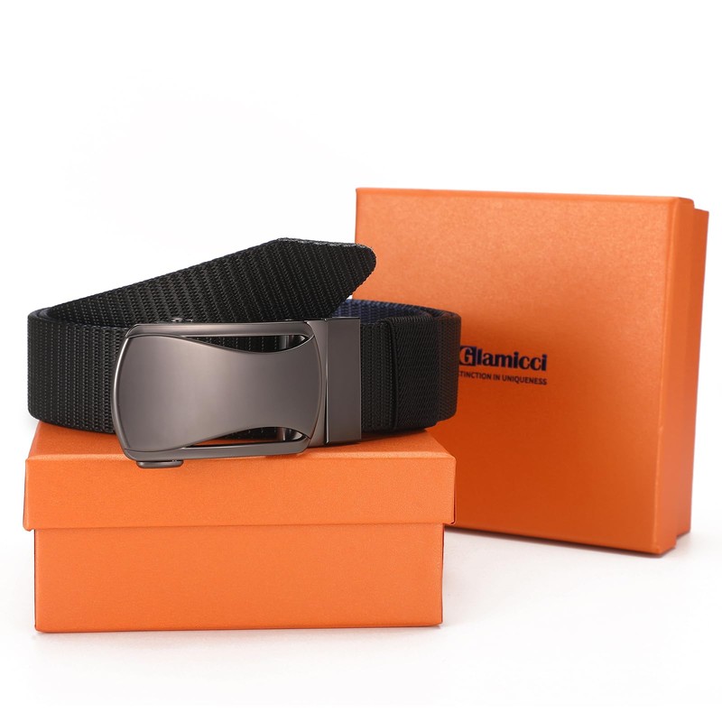 Mens Reversible Belt | Nylon Webb Belt for Men Casual