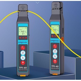 Optical Fiber Identifier, OrienTek Built-in OPM VFL LED Fiber Detector, Fiber Traffic Identifier OFI, Fiber Optic Cable Tester(One Unit)