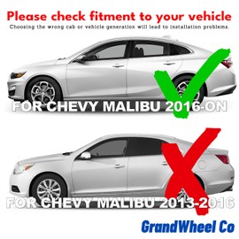 Window Deflectors Smoke Tinted in-Channel Side Window Vent Visor Deflectors Rain Guards Compatible with Malibu 2016-2025 - 4pcs. GW0895