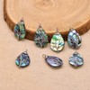 Natural Abalone Shell Wrapped Wire Tree of Life Pendant Necklace