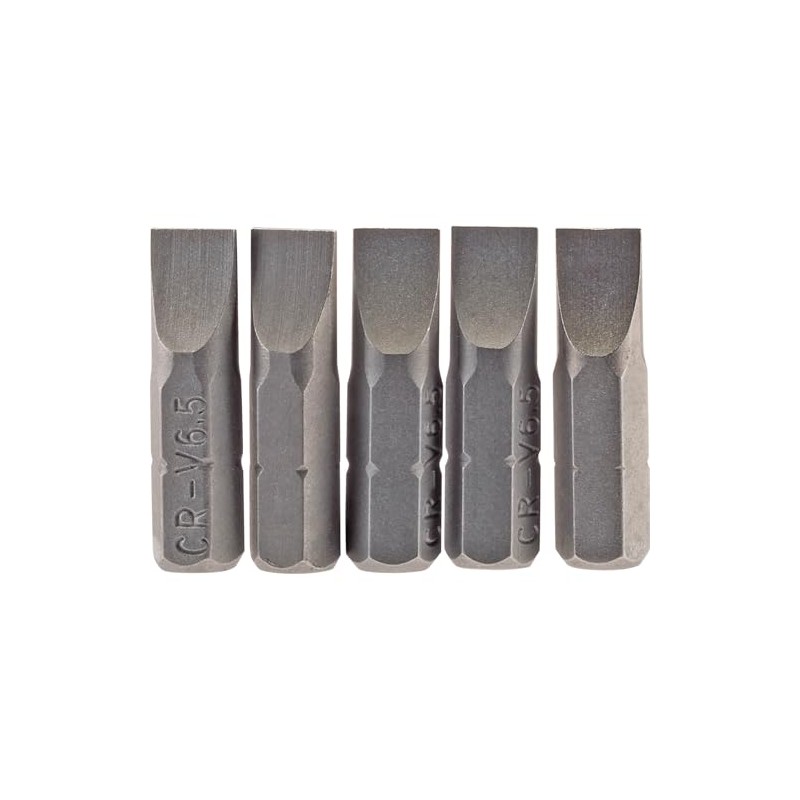 Draper 64012 6.5mm 1/4" Hex Plain Slot Insert Bit 25mm