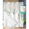 Waterproof Shower Curtain with Snap in Liner,Green Eucalyptus Sage Leaves