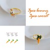 Easter Napkin Rings Set of 6, Gold Bunny Rabbit Napkin
