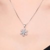 Deyanse Silver Necklace for Women, 925 Sterling Silver Snowflake Pendant