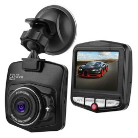 HugeAuto Dash Camera 2.4″ 1080P HD Car DVR Camera Dash Cam Video Recorder Night Vision G-Sensor 170° Night Vision Dual Lens Dash Cam Front and Rear Camera