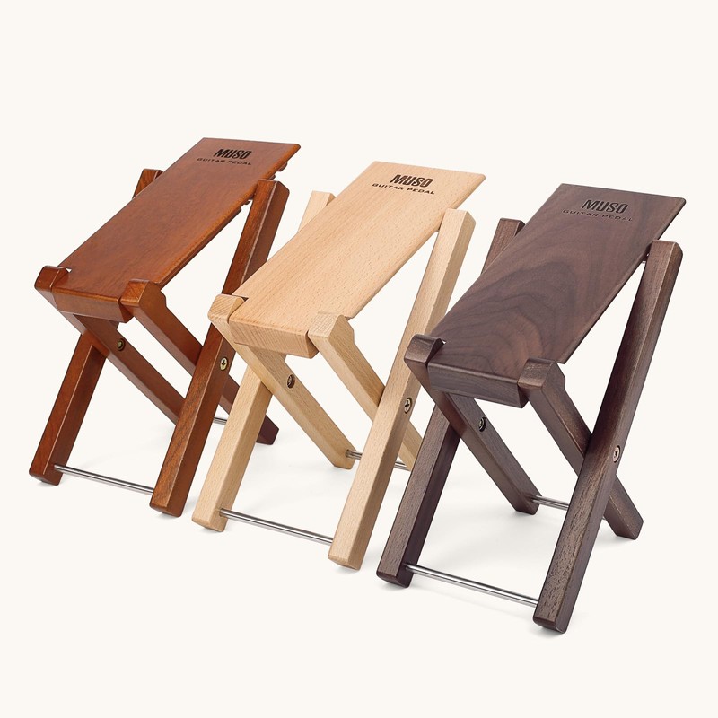 Guitar Stool Foot Rest, Adjustable Foot Stool Folded Wooden Pedal,Pedicure