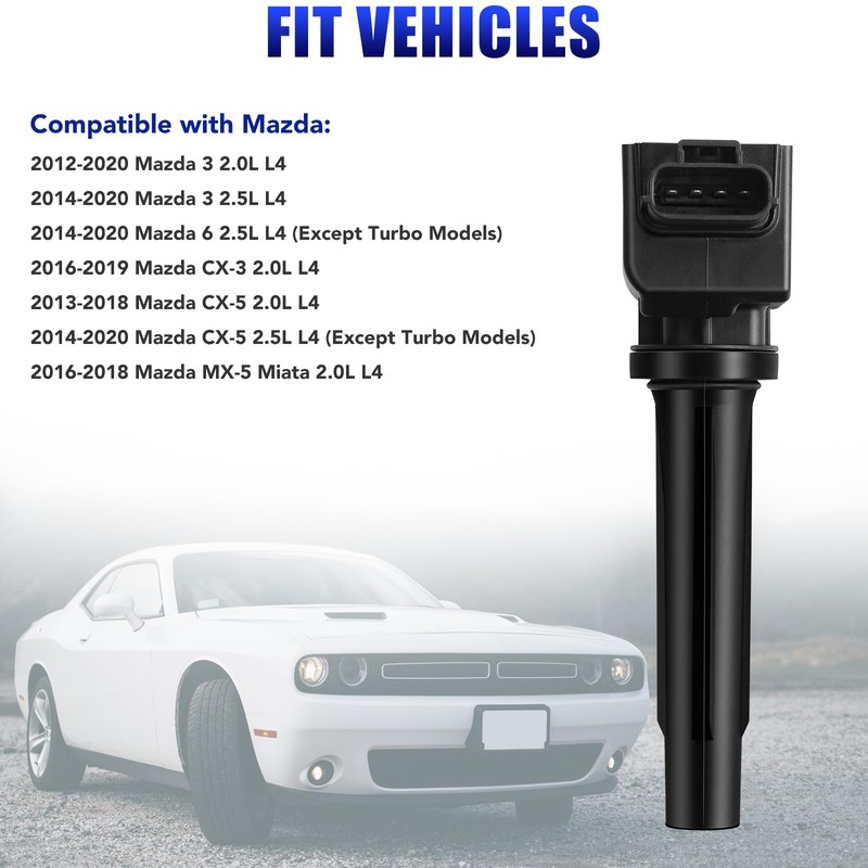 Set of 4 Ignition Coil Pack and Spark Plugs Fits