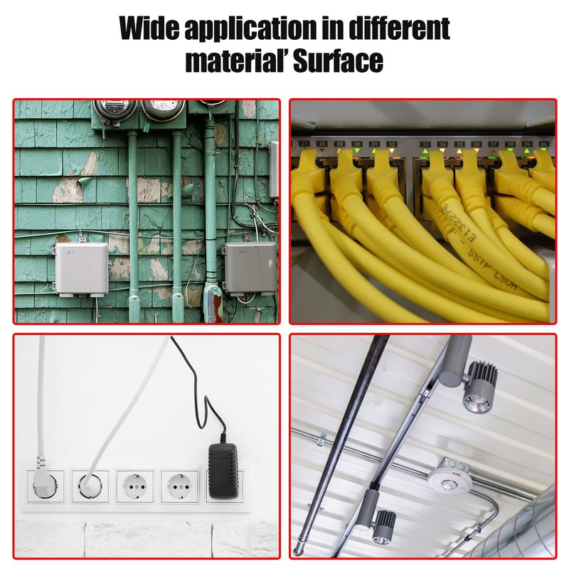 Biqing 100PCS Black Cable Tie Mounts, Up to 9mm Width,