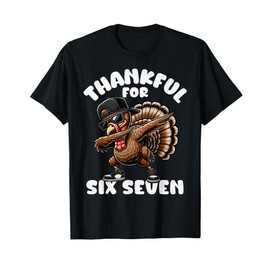 67 Thanksgiving Funny Six Seven Meme Brainrot Turkey Boys T-Shirt