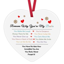 Bestie Gifts for Women Friendship Gifts for Women Friends Christmas Ornament Gifts for Bestie Best Friend Mothers Day Birthday Gifts for Bestie BFF