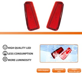 ADIIL Rear Bumper Reflector Red LED Tail Brake Lights Fog Lights For 15-20 Subaru Outback Back Bumper Reflectors Left & Right Red Les Replace#84281AL00A,84281AL01A