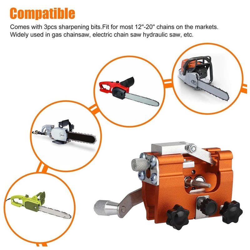 2 Sets Upgraded Chainsaw Sharpener Jig, Portable and Durable Chainsaw