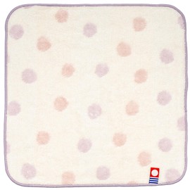 Nishio IBT-301-10 Imabari Hand Towel, Certified Hand Towel, Made in Japan, 100% Cotton, 7.9 inches (20 cm), Double-Sided Pile, Water Absorbent, Polka Dot Pattern, Dots, Imabari Mini Towel Handkerchief