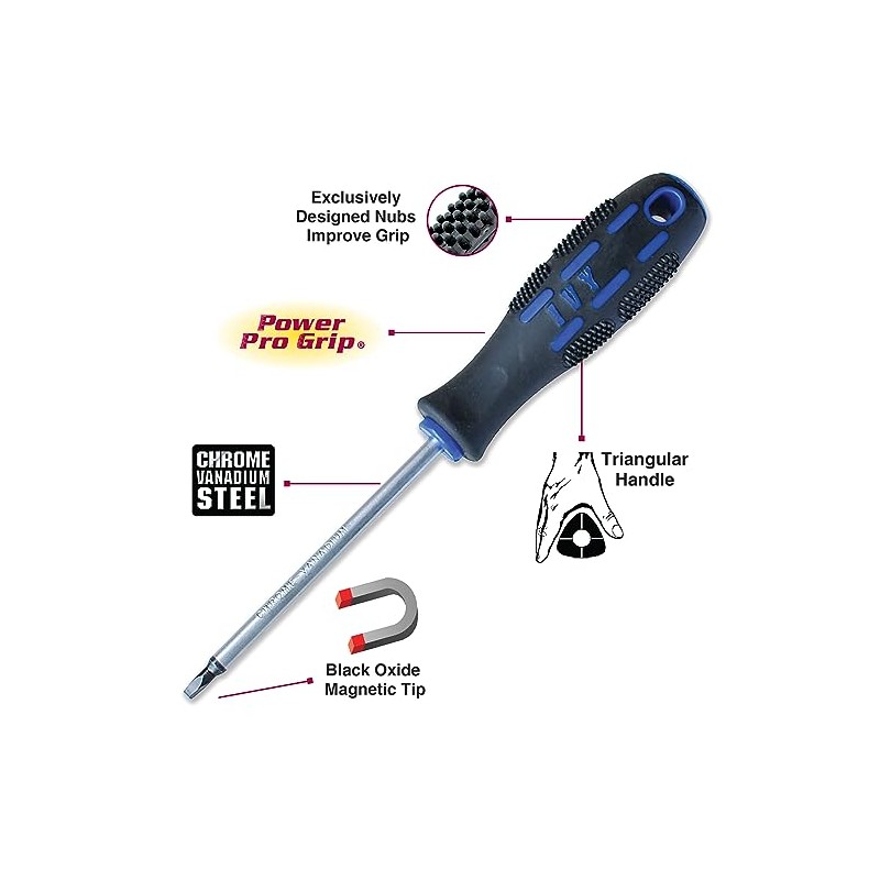 IVY Classic 17265 Square Magnetic Screwdriver #3 x 4", Power