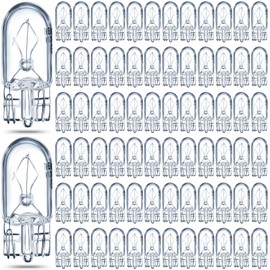 Honoson 1/4 Wedge Base 12V 5W Bulb Clear Krypton Light Bulb for Landscape, RV and Cabinet Lighting (100)