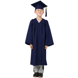 GraduatePro Kindergarten Graduation Cap and Gown Class of 2025 Tassel Set for Preschool Kids Ceremony Party Gift Navy 30