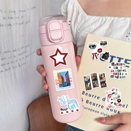 Y2K Stickers, 100PCS Aesthetic Downtown Girls Stickers Pack Grunge Stickers Retro Stickers Cool Stickers for Adults Boys Girls Teen Waterproof Vinyl Stickers for Kindle Water Bottle Laptop Phone