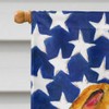 Caroline's Treasures SS4246CHF USA American Flag with Whippet Flag Canvas,