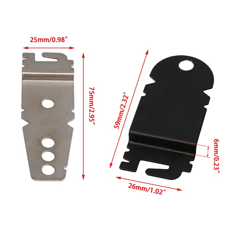 RDEXP Silver and Black Dishwasher Mounting Brackets Replacement for Whirlpool