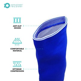 RPM Power Elastic Brace Support for Wrist, Knee, Shin, Eblow & Ankle - Breathable, Adaptable Elastic Support (Elastic Knee Support - XL)