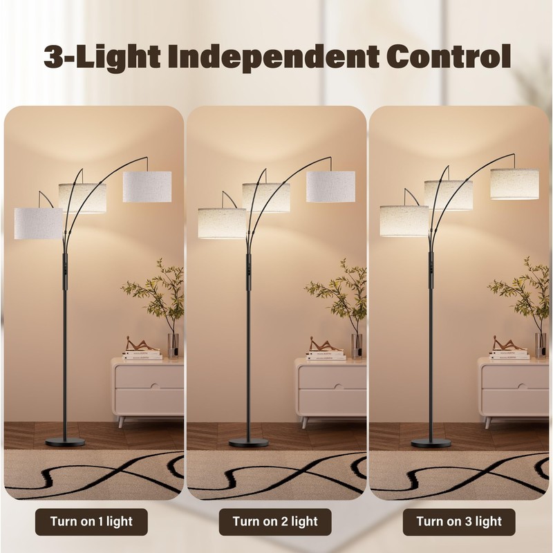 SIBRILLE Upgraded 36W Floor Lamps for Living Room - Super
