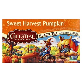 Celestial Seasonings Black Tea,Sweet Harvest Pumpkin, 20 Bags