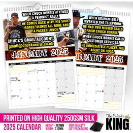 The Calendar King // Chuck Norris - 2025 Wall Calendar (Full Colour, A4 Size)
