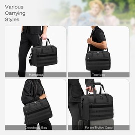 SPAHER Wizzair Vueling Volotea Tactical Travel Bag Hand Luggage 40 x 30 x 20 cm Hand Luggage Organiser Duffle Bag Travel Luggage Suitcase Bag Clothing Suitcase for Men Women, Black with toiletry bag