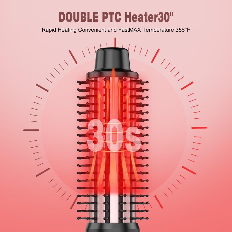 Thermal Brush, Heated Round Brush & Curling Iron with Ceramic