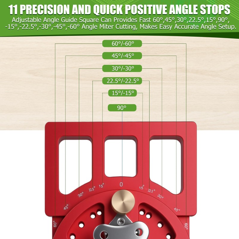 Poiyham Adjustable Angle Track Saw Square, Guide Rail Square with