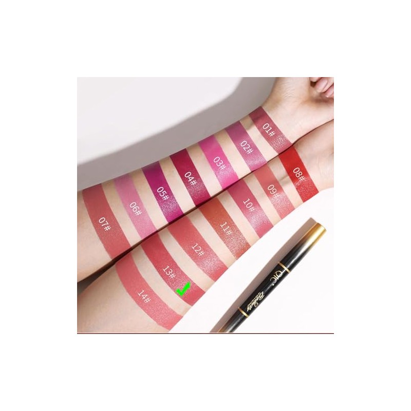 LONEOURS Lápiz Labial y Delineador de Labios 2 en 1,