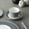 Noritake Infinity 5-Piece Place Dinnerware Setting in Black/Graphite/Grey, Multicolor
