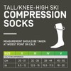 CEP Ski Touring Tall Compression Socks, Blue-Grey, Men, V