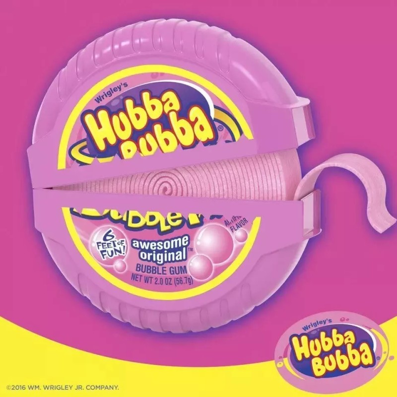 Wrigley HUBBA BUBBA Original Bubble Gum Bulk Pack, 2 Oz