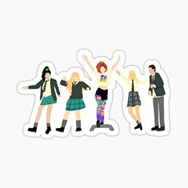 Derry Girls Step Dancing with Orla Sticker - Sticker Graphic - Auto, Wall, Laptop, Cell, Truck Sticker for Windows, Cars, Trucks